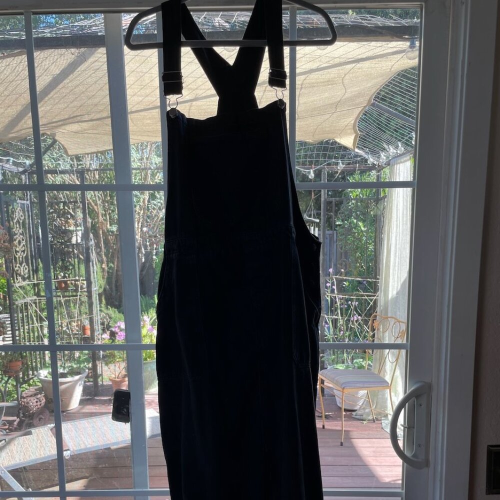 Shein "Curve" overall-style black denim jumper, size 1XL